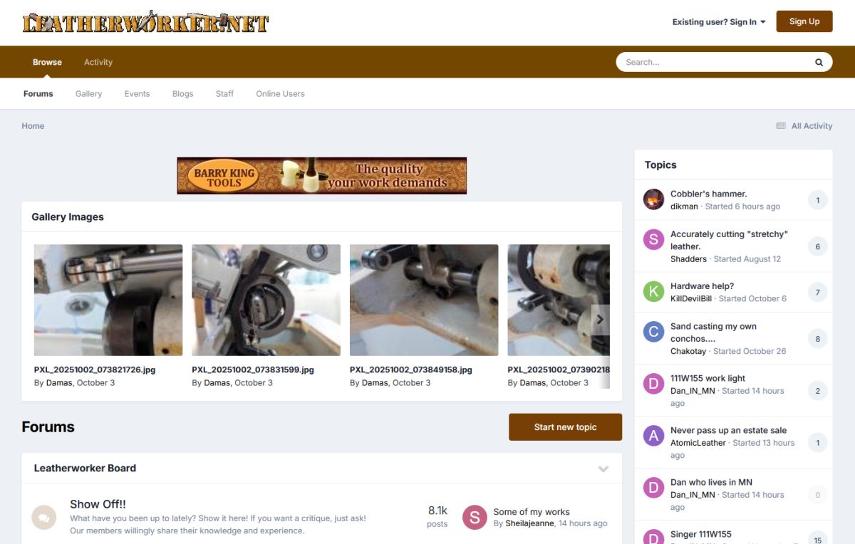 List of leathercraft forums