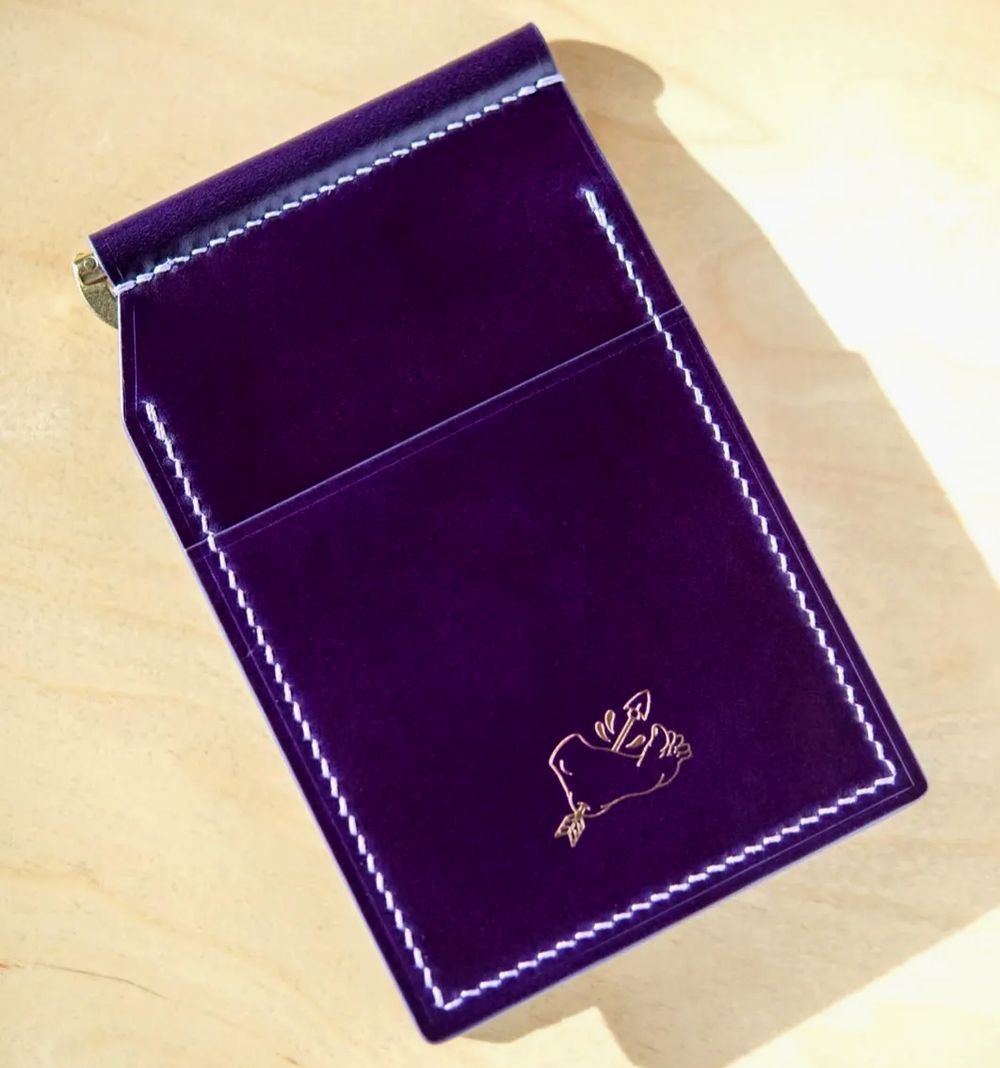 leather wallet purple